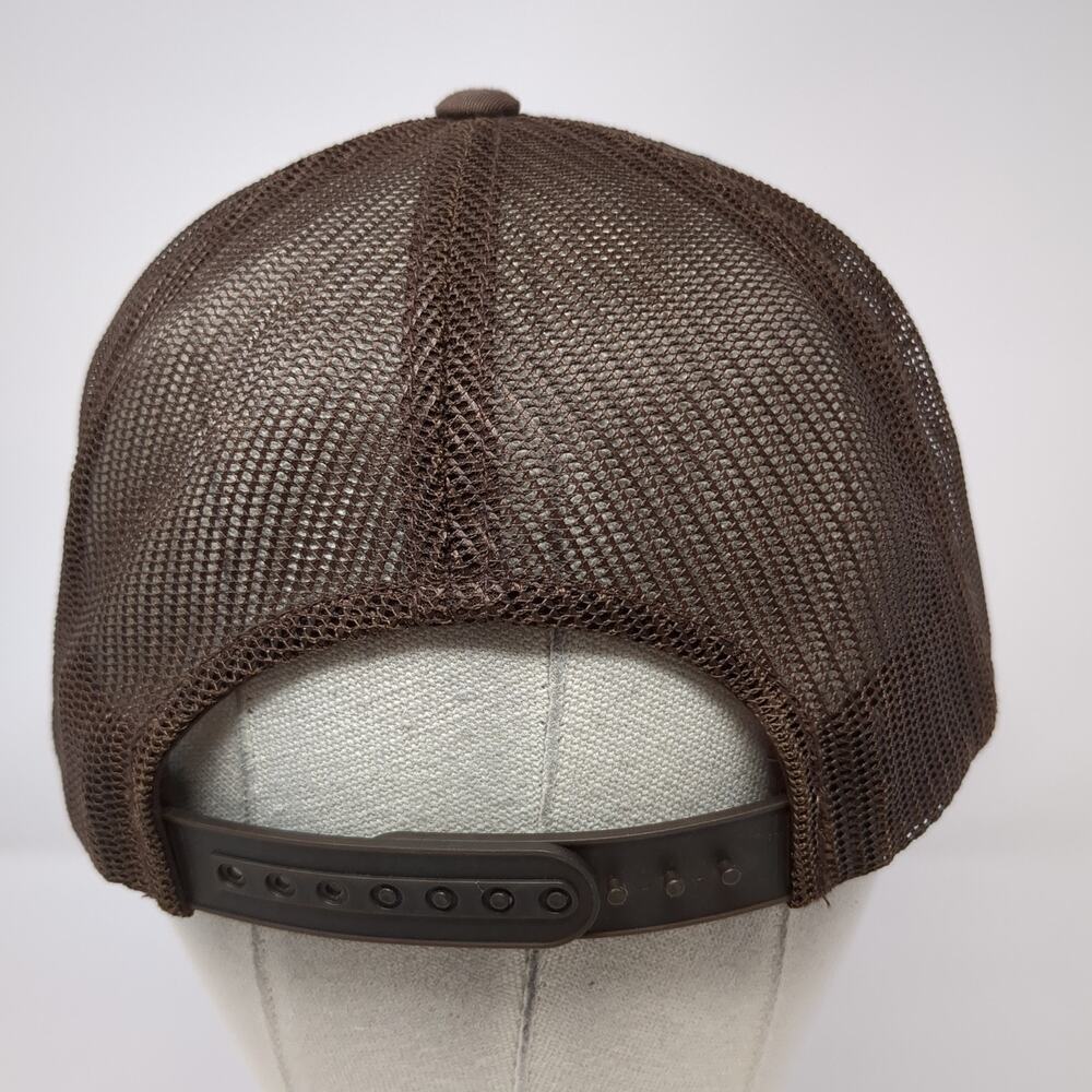Santa Cruz Snapback Trucker Hat Brown One Size Adjustable Mesh Back Yupoong - Picture 6 of 9